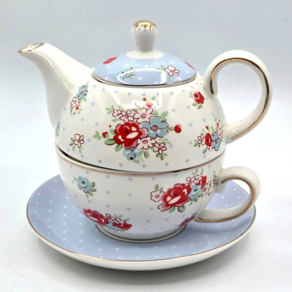 Grace Teaware Tea For One 4 Piece Set Katie Rose Bone China BRAND NEW!